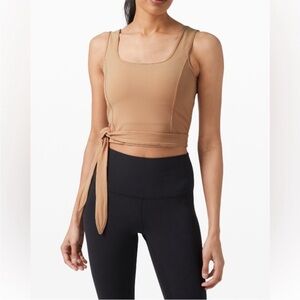 Lululemon Athletica Tan Tie-Front Tank Top